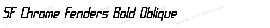 SF Chrome Fenders Bold Oblique字体转换